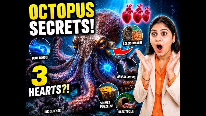 Octopus Has 3 Hearts, Blue Blood and 9 Brain-Like Nerve Centers